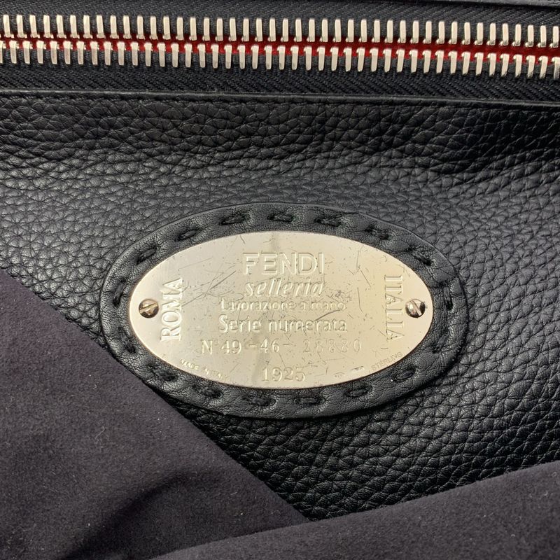 Fendi Peekaboo Selleria Monster Star Bugs Eye Handbag Black