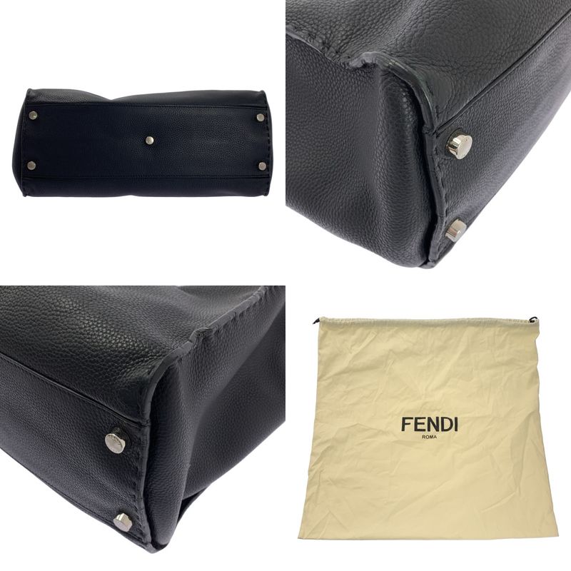 Fendi Peekaboo Selleria Monster Star Bugs Eye Handbag Black