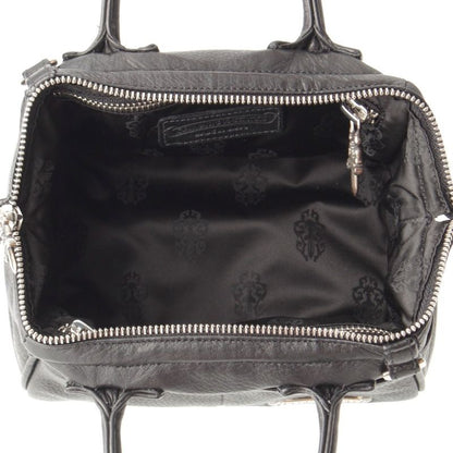 Chrome Hearts Mochita Leather Silver Daga Handbag Black