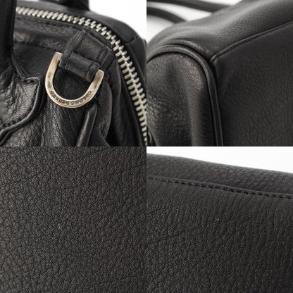 Chrome Hearts Mochita Leather Silver Daga Handbag Black