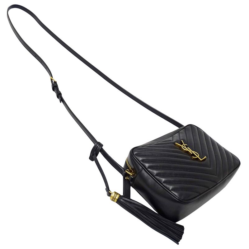 Saint Laurent Shoulder Bag le Leather Black Tassel