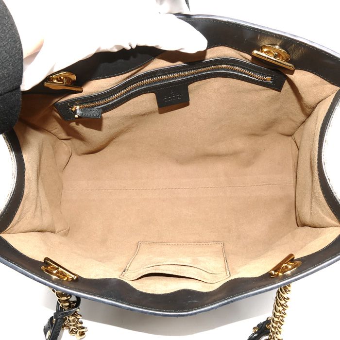 Gucci Padlock GG Shoulder Bag Beige Black