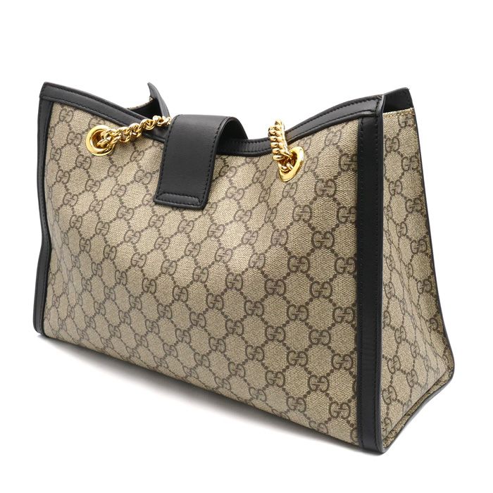 Gucci Padlock GG Shoulder Bag Beige Black