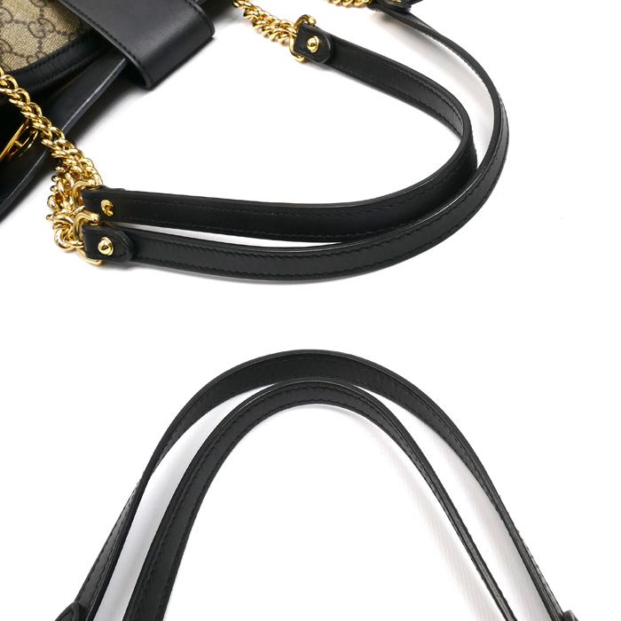 Gucci Padlock GG Shoulder Bag Beige Black