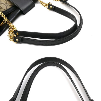Gucci Padlock GG Shoulder Bag Beige Black