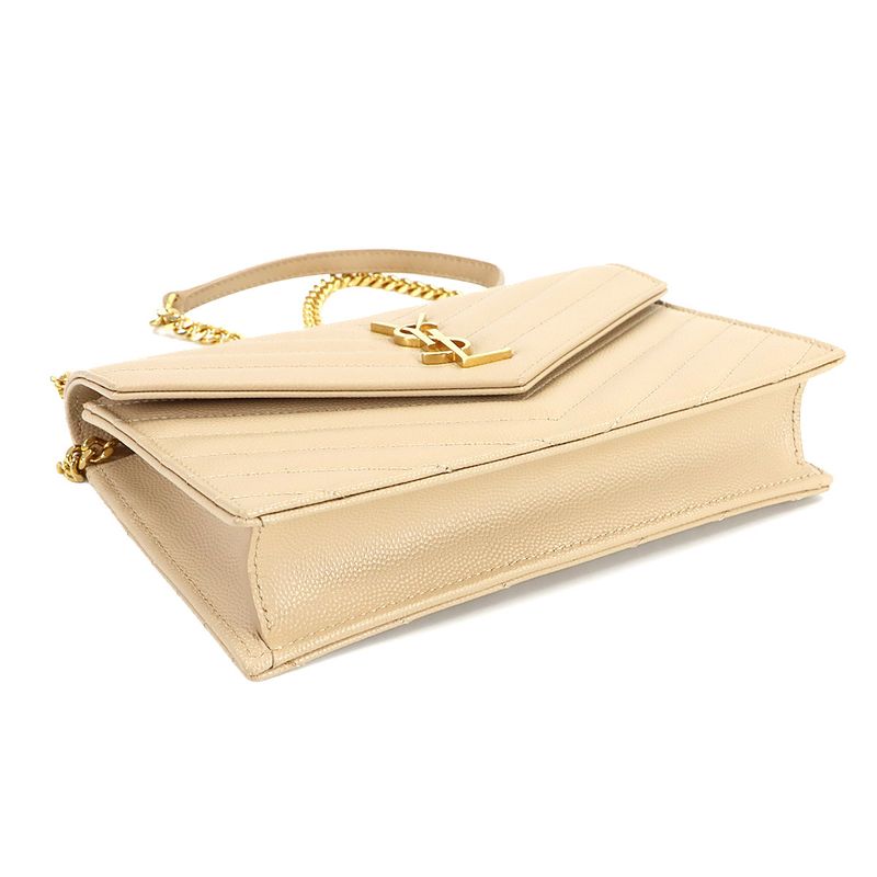 Saint Laurent Cassandra Envelope Chain Wallet