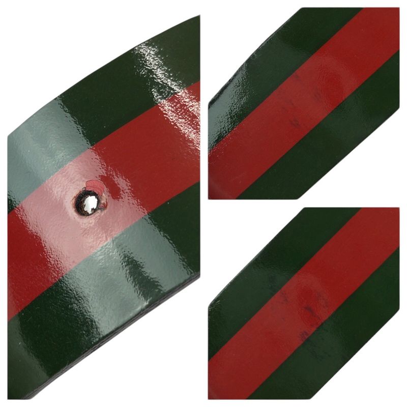 Gucci Sherry GG Pattern Leather Green Red