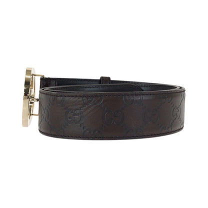 Guccissima Interlocking GG Pattern Dark Brown Gold