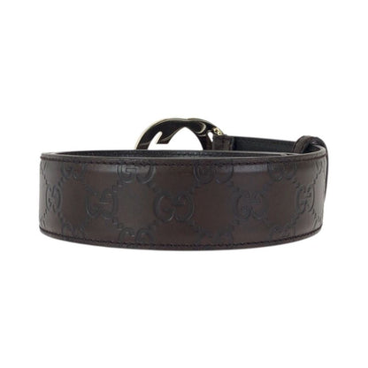 Guccissima Interlocking GG Pattern Dark Brown Gold