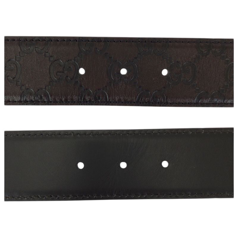 Guccissima Interlocking GG Pattern Dark Brown Gold