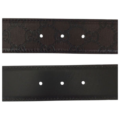Guccissima Interlocking GG Pattern Dark Brown Gold