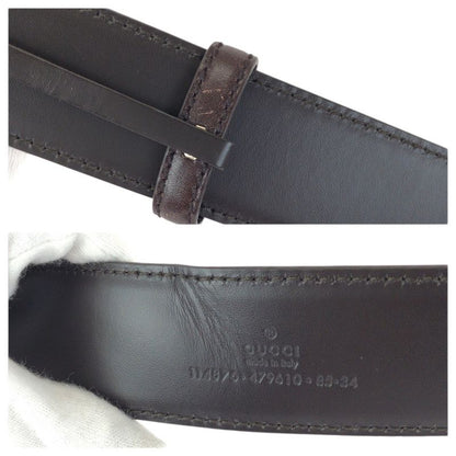 Guccissima Interlocking GG Pattern Dark Brown Gold