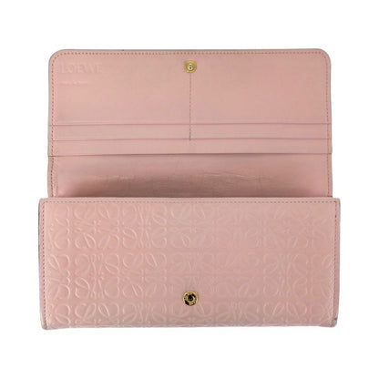 Loewe Anagram Pink Gold Leather Wallet