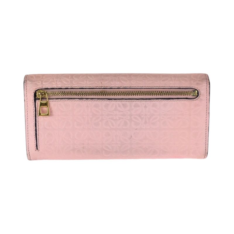 Loewe Anagram Pink Gold Leather Wallet