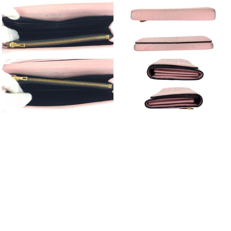 Loewe Anagram Pink Gold Leather Wallet