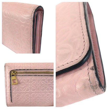 Loewe Anagram Pink Gold Leather Wallet