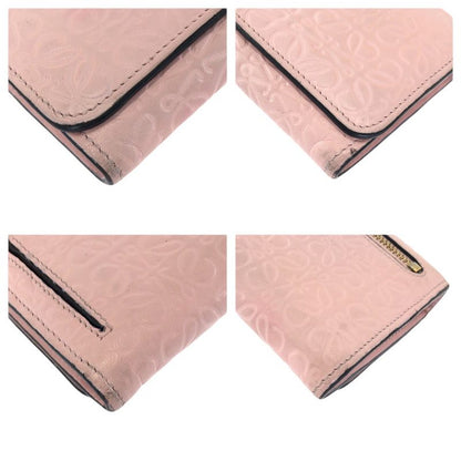 Loewe Anagram Pink Gold Leather Wallet