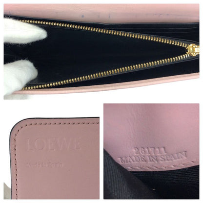 Loewe Anagram Pink Gold Leather Wallet