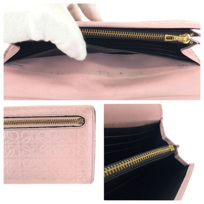 Loewe Anagram Pink Gold Leather Wallet