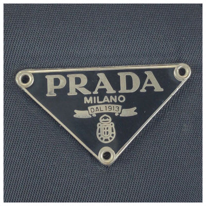 Prada Tessuto Black Silver Nylon Cigarette Case Shoulder Bag