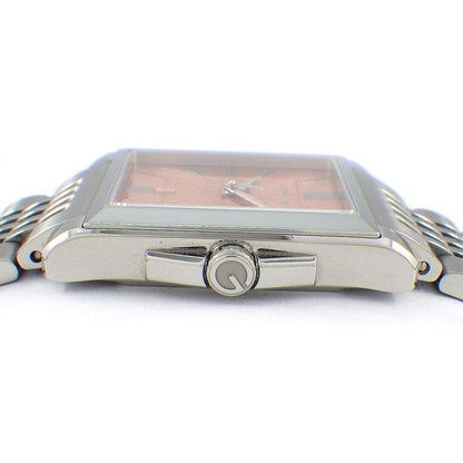 Gucci Watch Timeless Rectangle 138.5 Date Sunray Diamante Pink Dial
