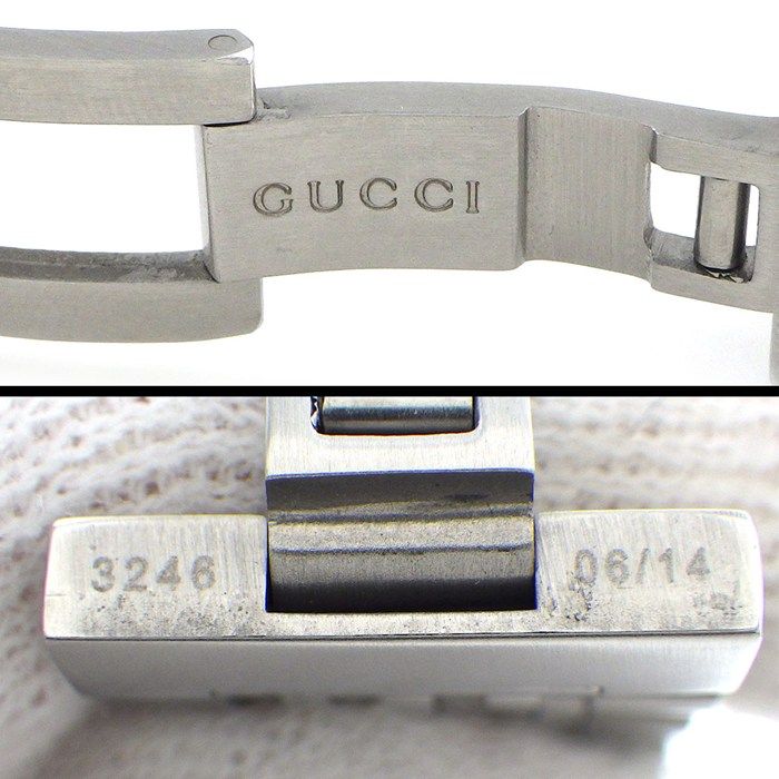 Gucci Watch Timeless Rectangle 138.5 Date Sunray Diamante Pink Dial