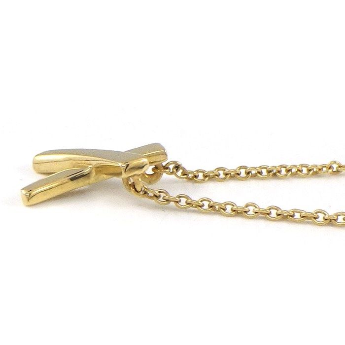 Tiffany & Co Necklace Kiss Cross 18K Yellow Gold