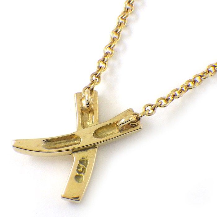 Tiffany & Co Necklace Kiss Cross 18K Yellow Gold