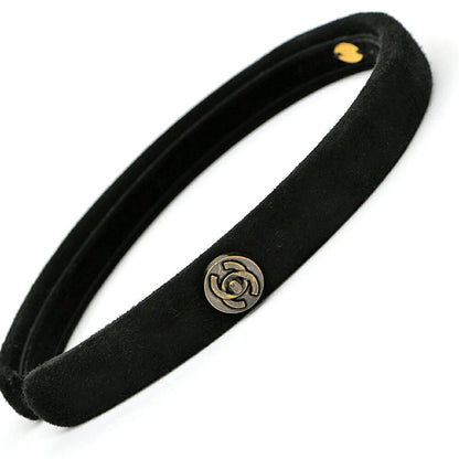 Chanel Headband CC Logo Velour Black BK Hair