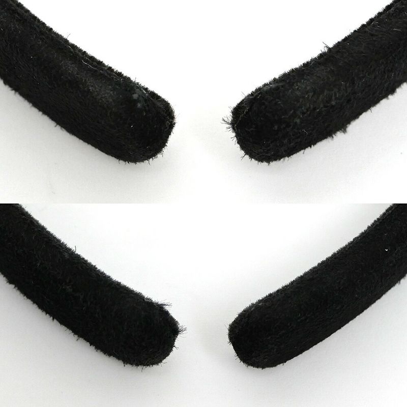 Chanel Headband CC Logo Velour Black BK Hair