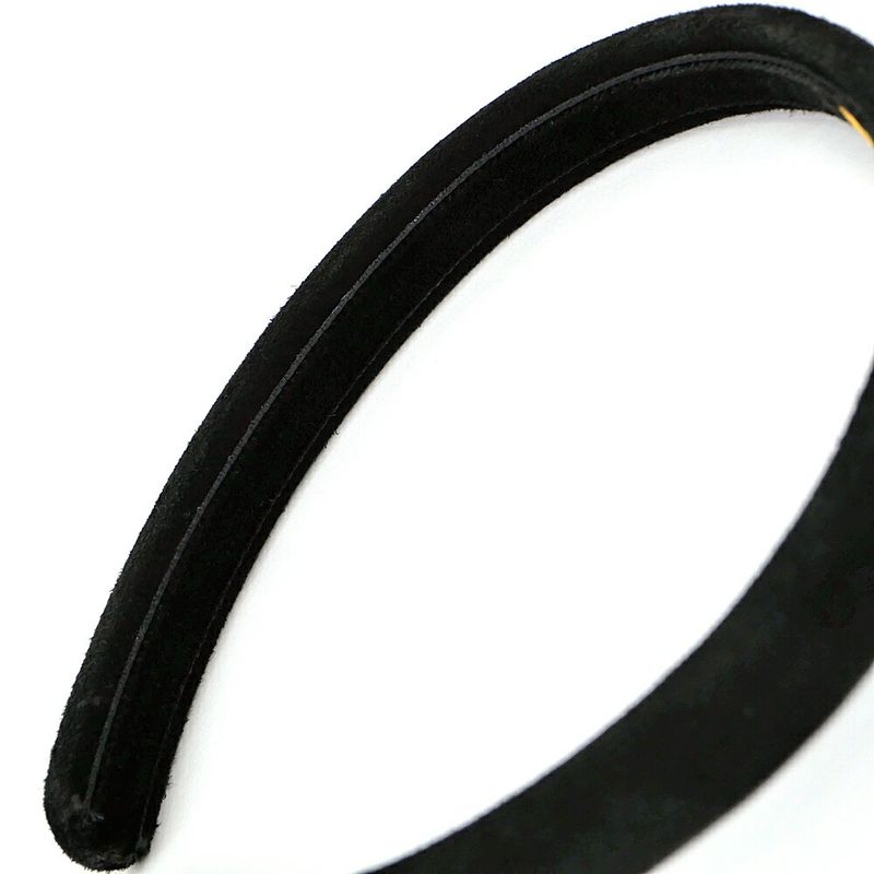 Chanel Headband CC Logo Velour Black BK Hair