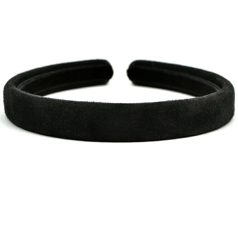Chanel Headband CC Logo Velour Black BK Hair