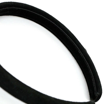Chanel Headband CC Logo Velour Black BK Hair