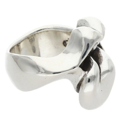 Chrome Hearts Lip Tongue Md and Tan Silver Ring