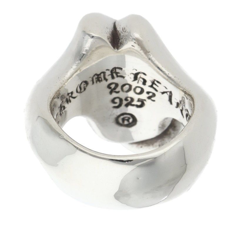 Chrome Hearts Lip Tongue Md and Tan Silver Ring