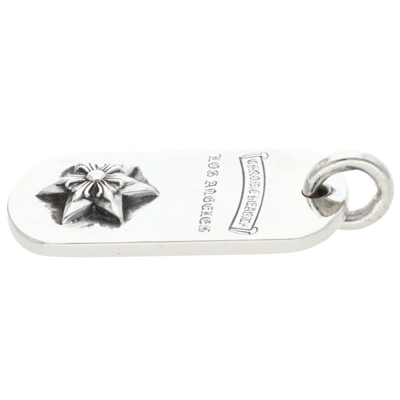 Chrome Hearts Raised Star Dogtag Dog Tag la Limited Silver Necklace