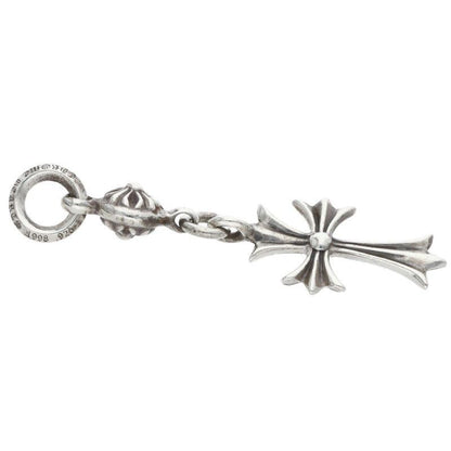 Chrome Hearts Tny CH Crs 1 Ball Tiny Cross Silver Necklace Top