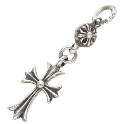 Chrome Hearts Tny CH Crs 1 Ball Tiny Cross Silver Necklace Top