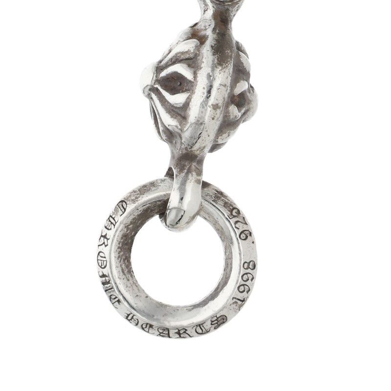 Chrome Hearts Tny CH Crs 1 Ball Tiny Cross Silver Necklace Top