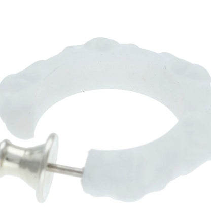 Chrome Hearts Rubber Hoop Cross Sml Band Silicone Earrings White