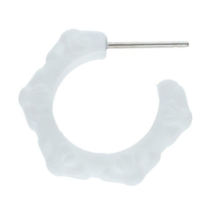 Chrome Hearts Rubber Hoop Cross Sml Band Silicone Earrings White