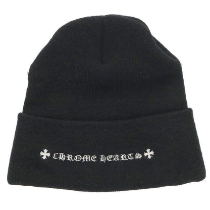 Chrome Hearts Wool Watch Cap Chomper Embroidery Beanie Knit Black Red