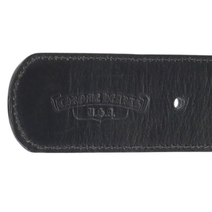 Chrome Hearts Strap Dbl Grommet Double Leather Black