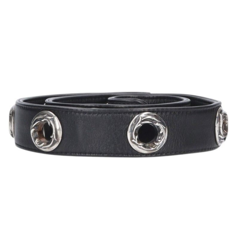 Chrome Hearts Strap LG Grommet Large Leather Black