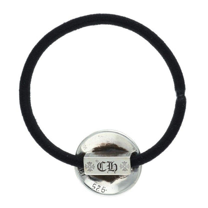Chrome Hearts Hairband BS Fubutton Hair Tie Silver Concho Black