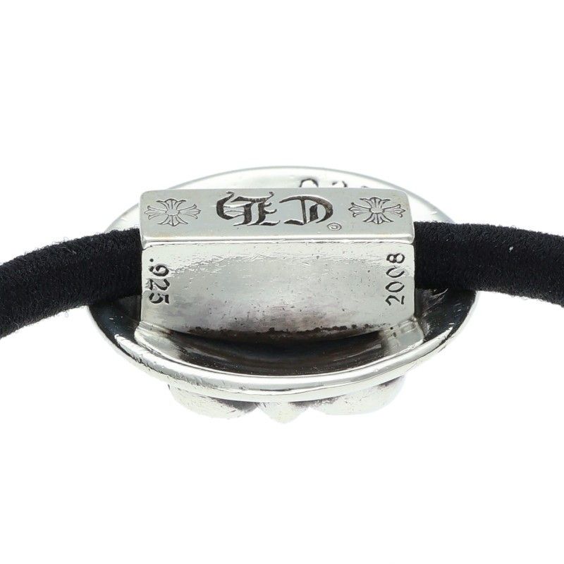 Chrome Hearts Hairband BS Fubutton Hair Tie Silver Concho Black