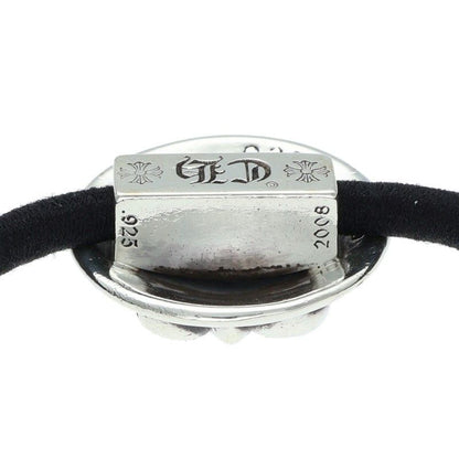 Chrome Hearts Hairband BS Fubutton Hair Tie Silver Concho Black