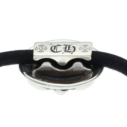Chrome Hearts Hairband BS Fubutton Hair Tie Silver Concho Black