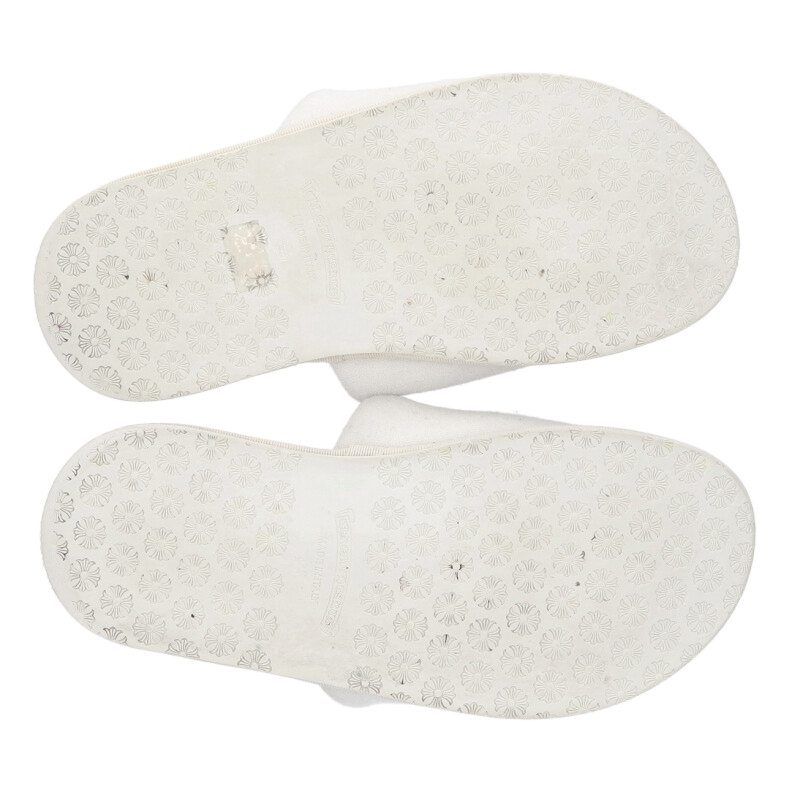 Chrome Hearts Horse Shoe Embroidery Hotel Sandals White Black