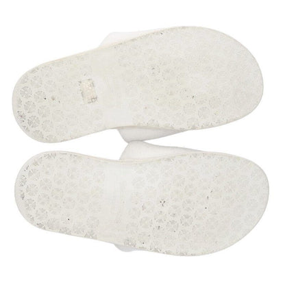 Chrome Hearts Horse Shoe Embroidery Hotel Sandals White Black